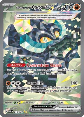 Cornerstone Mask Ogerpon ex - 215/167 [SV06: Twilight Masquerade]
