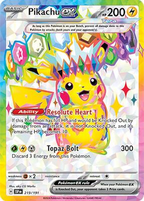 Pikachu ex - 219/191 [SV08: Surging Sparks]