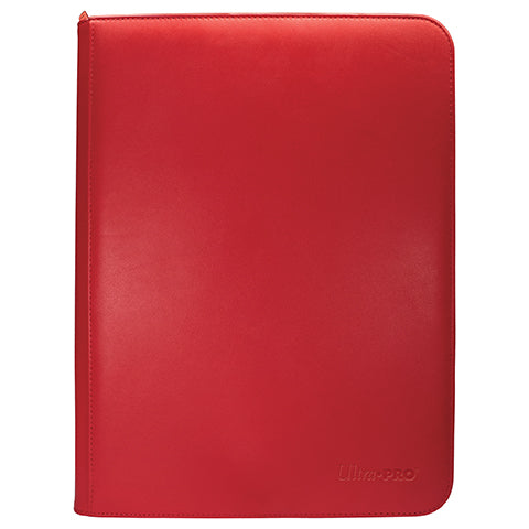 Ultra Pro Zippered PRO BINDER 9PKT VIVID RED
